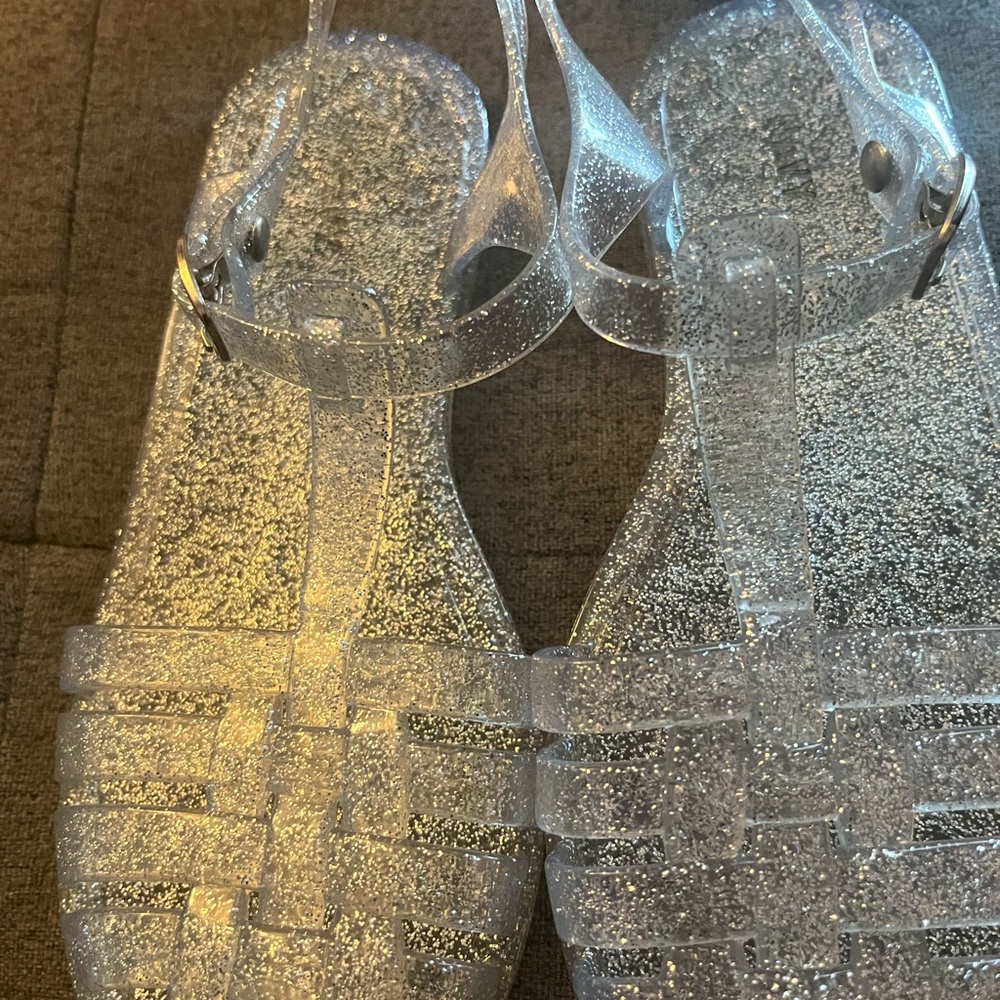 Old Navy Clear Glitter Kids Sandals